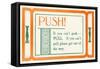 Push, or Pull-null-Framed Stretched Canvas