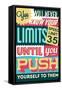 Push Yourself to Your Limits-Vintage Vector Studio-Framed Stretched Canvas