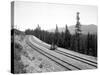 Pushcart with Railroad Crew, Circa 1915-Asahel Curtis-Stretched Canvas