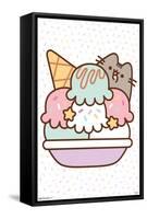 Pusheen - Ice Cream-Trends International-Framed Stretched Canvas