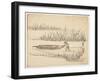 Pushing Boat in Marsh-?nishi Chinnen-Framed Giclee Print