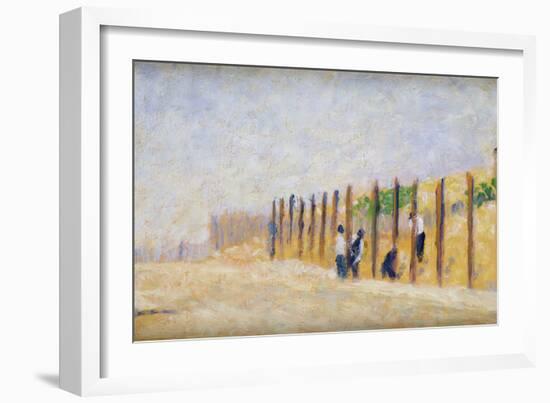 Pushing in the Poles, circa 1882-Georges Pierre Seurat-Framed Giclee Print