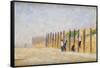 Pushing in the Poles, circa 1882-Georges Pierre Seurat-Framed Stretched Canvas