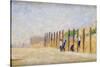 Pushing in the Poles, circa 1882-Georges Pierre Seurat-Stretched Canvas