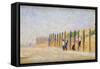 Pushing in the Poles, circa 1882-Georges Pierre Seurat-Framed Stretched Canvas