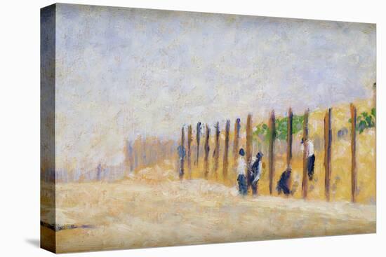 Pushing in the Poles, circa 1882-Georges Pierre Seurat-Stretched Canvas