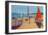 Pushing Out the Boat, Abersoch, 2016-Andrew Macara-Framed Giclee Print