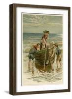 Pushing the Boat Out-EK Johnson-Framed Art Print