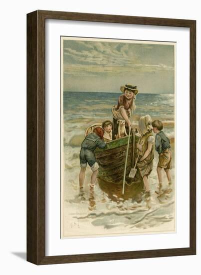 Pushing the Boat Out-EK Johnson-Framed Art Print