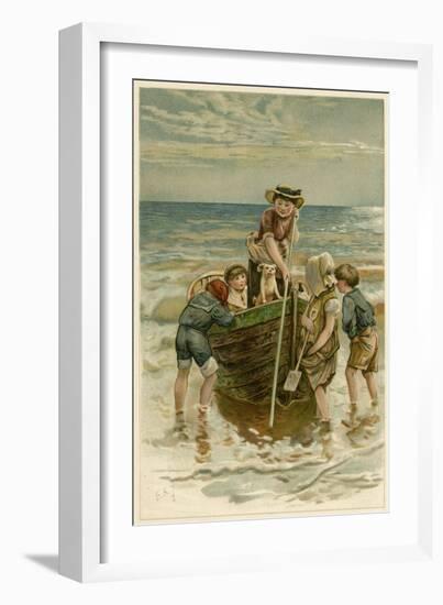 Pushing the Boat Out-EK Johnson-Framed Art Print