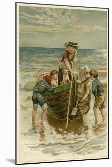 Pushing the Boat Out-EK Johnson-Mounted Art Print