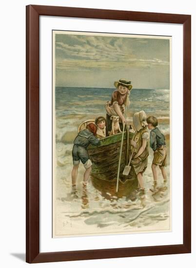 Pushing the Boat Out-EK Johnson-Framed Art Print