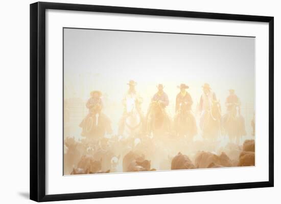 Pushing the Herd-Dan Ballard-Framed Photographic Print