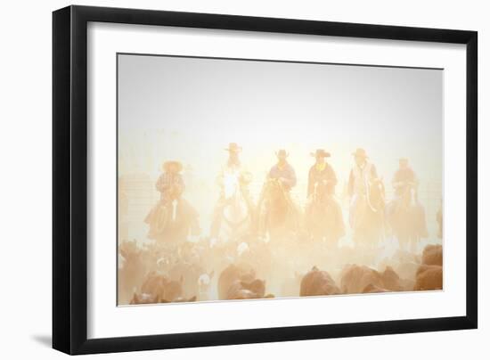 Pushing the Herd-Dan Ballard-Framed Photographic Print