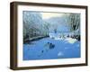 Pushing the Sledge, Youlgreave-Andrew Macara-Framed Giclee Print