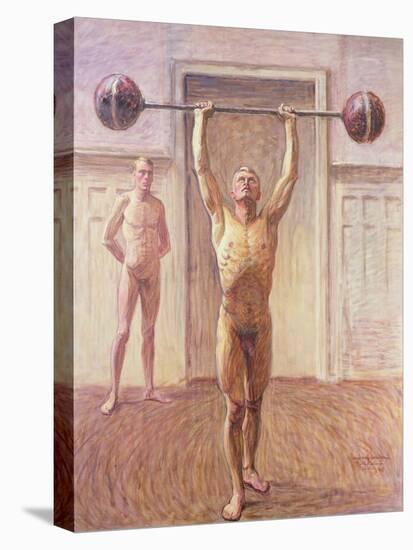 Pushing Weights with Two Arms Number 2, 1913-Eugene Jansson-Stretched Canvas