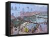 Pushkar Ghats, Rajasthan-Andrew Macara-Framed Stretched Canvas