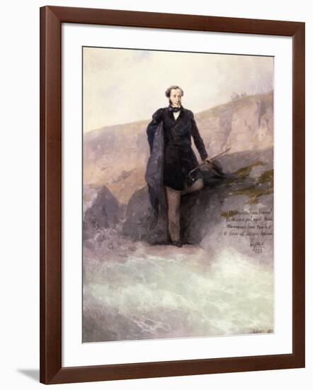 Pushkin (1799-1837) on the Shore of the Black Sea, 1897-Ivan Konstantinovich Aivazovsky-Framed Giclee Print