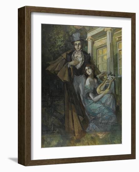 Pushkin and the Muse-Konstantin Alexeyevich Korovin-Framed Giclee Print