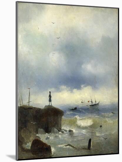 Pushkin Looking at the Black Sea, 1838-Ivan Konstantinovich Aivazovsky-Mounted Giclee Print