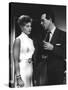 PUSHOVER, 1954 directed by RICHARD QUINE Kim Novak and Fred MacMurray (b/w photo)-null-Stretched Canvas