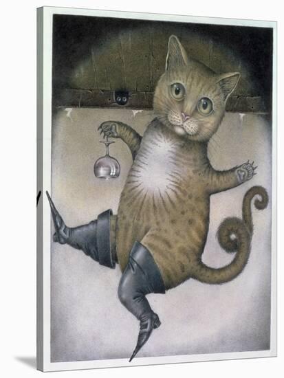 Puss in Boots Doing a Somersault-Wayne Anderson-Stretched Canvas
