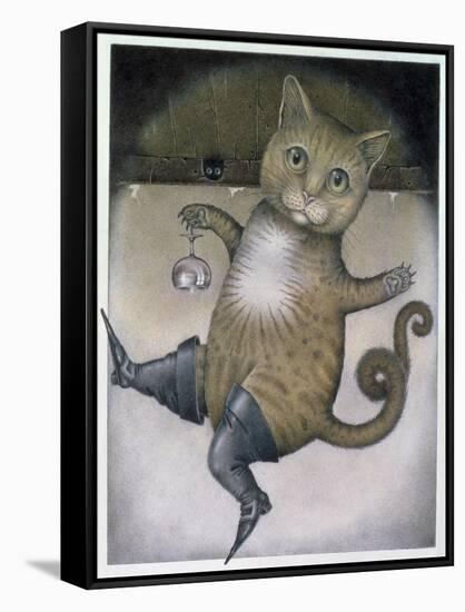 Puss in Boots Doing a Somersault-Wayne Anderson-Framed Stretched Canvas