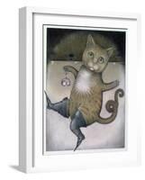 Puss in Boots Doing a Somersault-Wayne Anderson-Framed Giclee Print