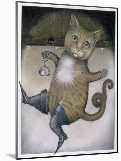 Puss in Boots Doing a Somersault-Wayne Anderson-Mounted Giclee Print