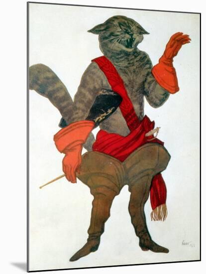 Puss in Boots, from Sleeping Beauty, 1921-Leon Bakst-Mounted Giclee Print