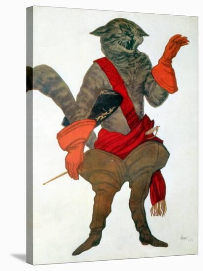 Puss in Boots, from Sleeping Beauty, 1921-Leon Bakst-Stretched Canvas