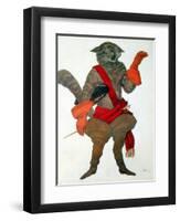 Puss in Boots, from Sleeping Beauty, 1921-Leon Bakst-Framed Giclee Print