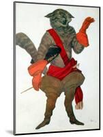 Puss in Boots, from Sleeping Beauty, 1921-Leon Bakst-Mounted Giclee Print