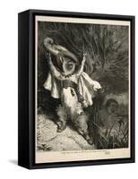 Puss in Boots-Gustave Doré-Framed Stretched Canvas