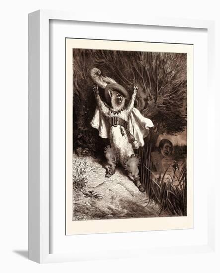 Puss in Boots-Gustave Dore-Framed Giclee Print