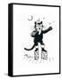 Puss in (Brick-Wall Platform) Boots-George Adamson-Framed Stretched Canvas