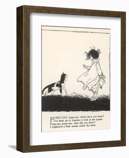 Pussy Cat, Pussy Cat-Arthur Rackham-Framed Photographic Print