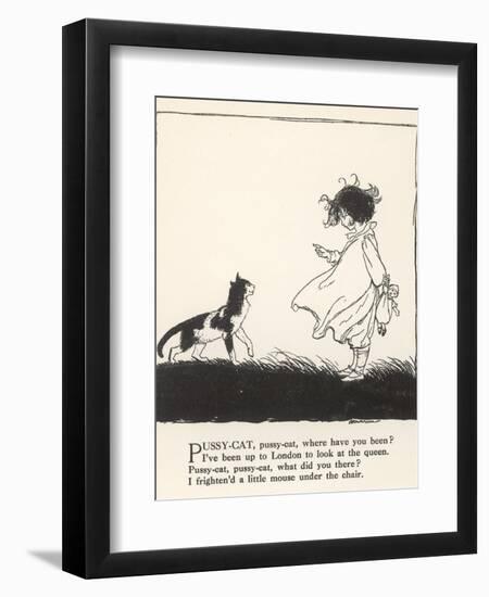 Pussy Cat, Pussy Cat-Arthur Rackham-Framed Photographic Print