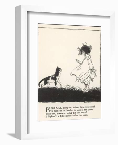 Pussy Cat, Pussy Cat-Arthur Rackham-Framed Photographic Print