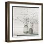 Pussy Willow Still Life Gray Pots Shiplap-Julia Purinton-Framed Art Print