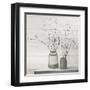 Pussy Willow Still Life Gray Pots Shiplap-Julia Purinton-Framed Art Print