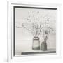 Pussy Willow Still Life Gray Pots Shiplap-Julia Purinton-Framed Art Print