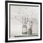 Pussy Willow Still Life Gray Pots Shiplap-Julia Purinton-Framed Art Print