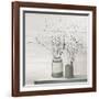 Pussy Willow Still Life Gray Pots Shiplap-Julia Purinton-Framed Art Print