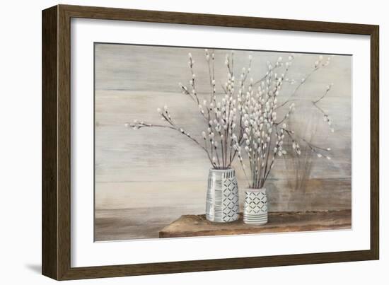 Pussy Willow Still Life with Designs-Julia Purinton-Framed Art Print