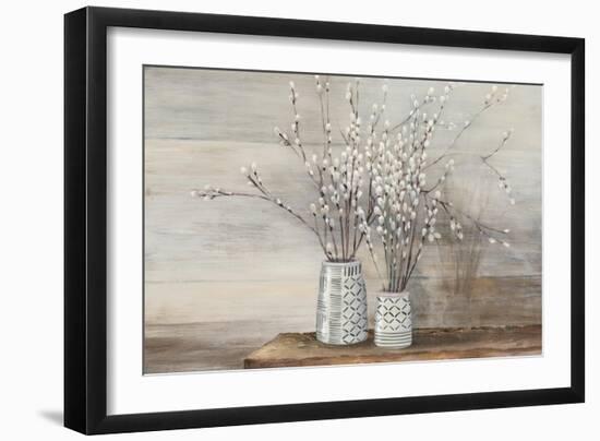 Pussy Willow Still Life with Designs-Julia Purinton-Framed Art Print