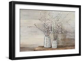 Pussy Willow Still Life with Designs-Julia Purinton-Framed Art Print