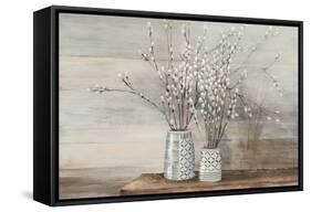 Pussy Willow Still Life with Designs-Julia Purinton-Framed Stretched Canvas