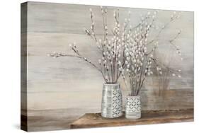 Pussy Willow Still Life with Designs-Julia Purinton-Stretched Canvas