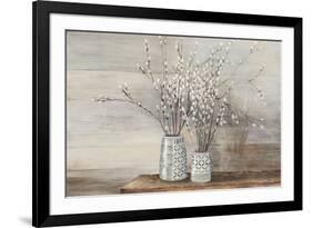 Pussy Willow Still Life with Designs-Julia Purinton-Framed Art Print